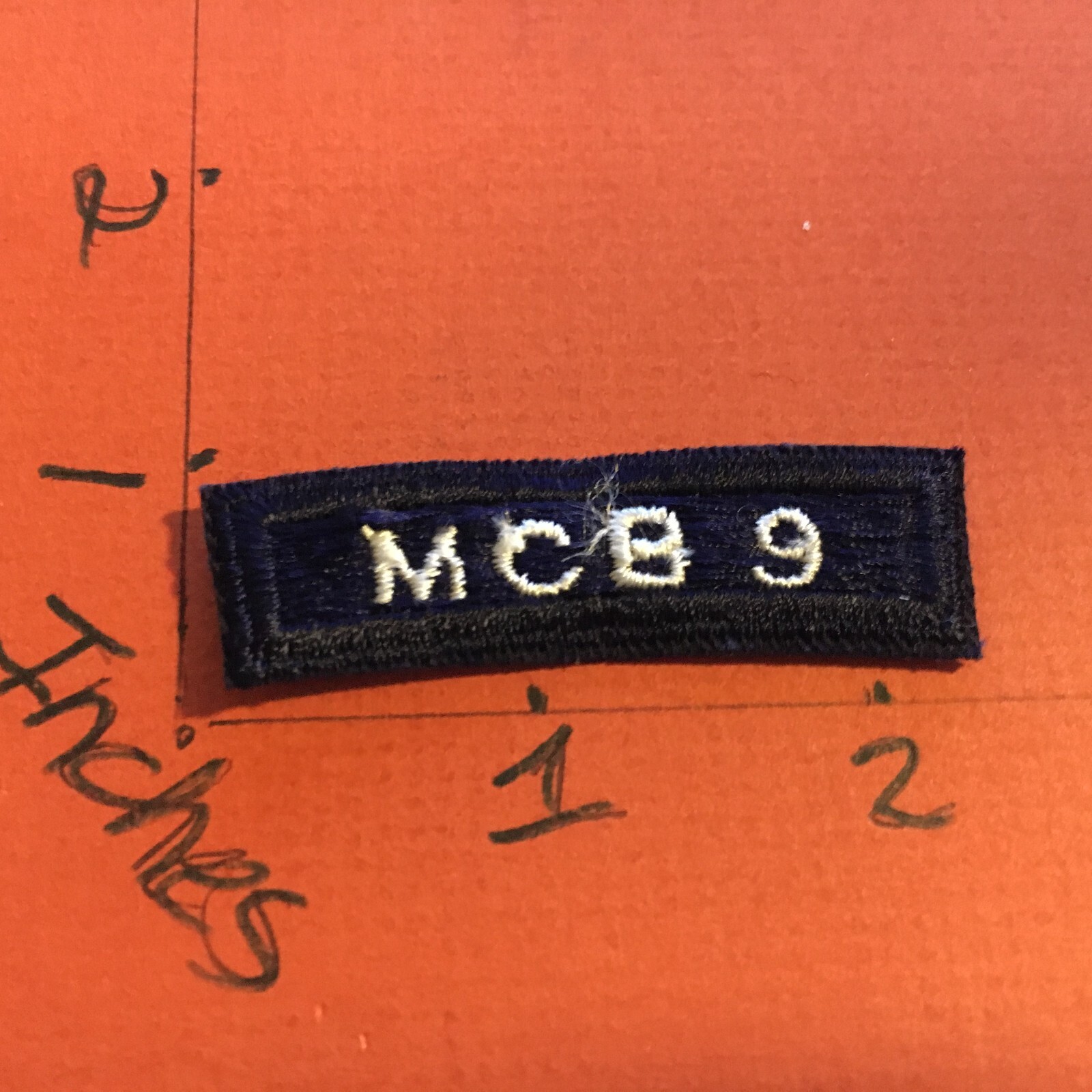 US NAVY SHOULDER STRIP TAB rocker Patch 12/1/22 MCB 9