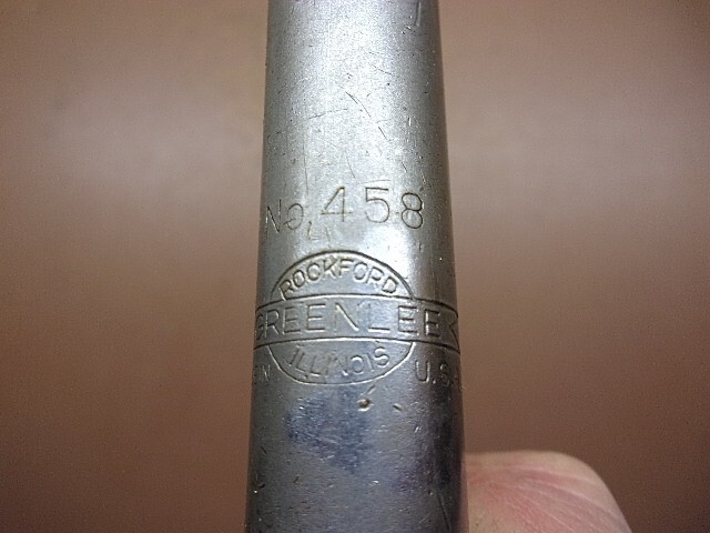 Vintage Greenlee No. 458 Industrial Spiral Screwdriver 12 1/2" - 17 1/2" Long