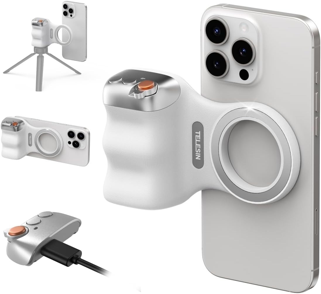 Fun Shot Magnetic Phone Camera DSLR Style Shutter Grip for Iphone & Android