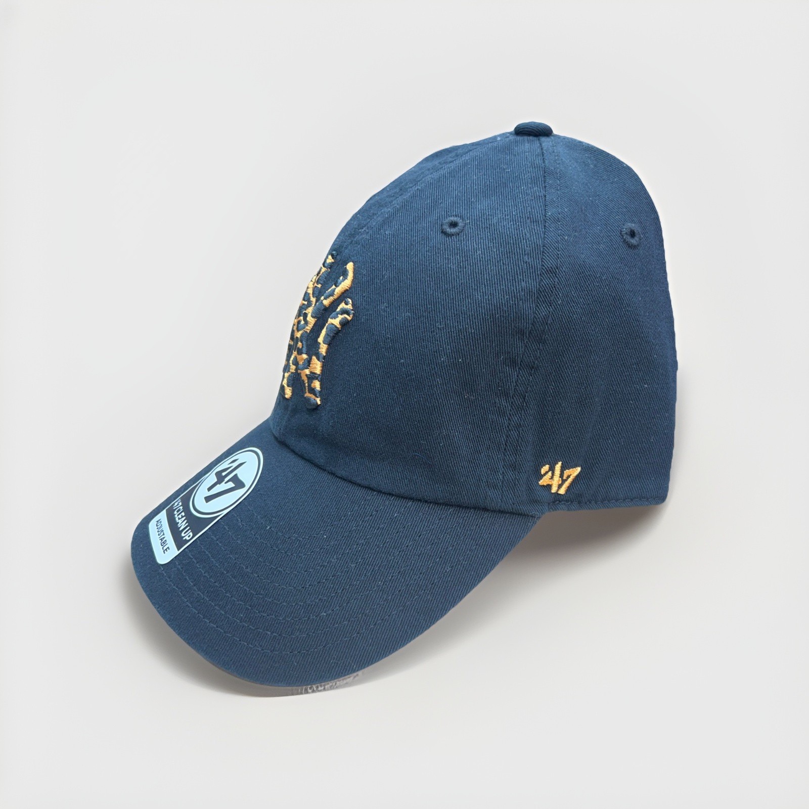MLB New York Yankees 47 Brand Leopard Logo Black Baseball Hat