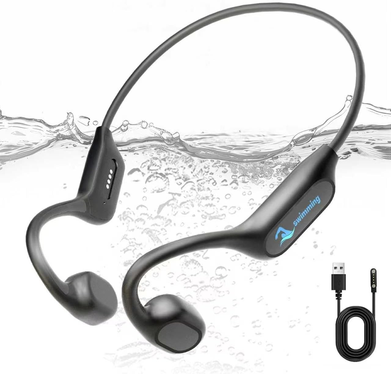 Swimming Headphones Bone Conduction Bluetooth 6.0 Waterproof 32G MP3