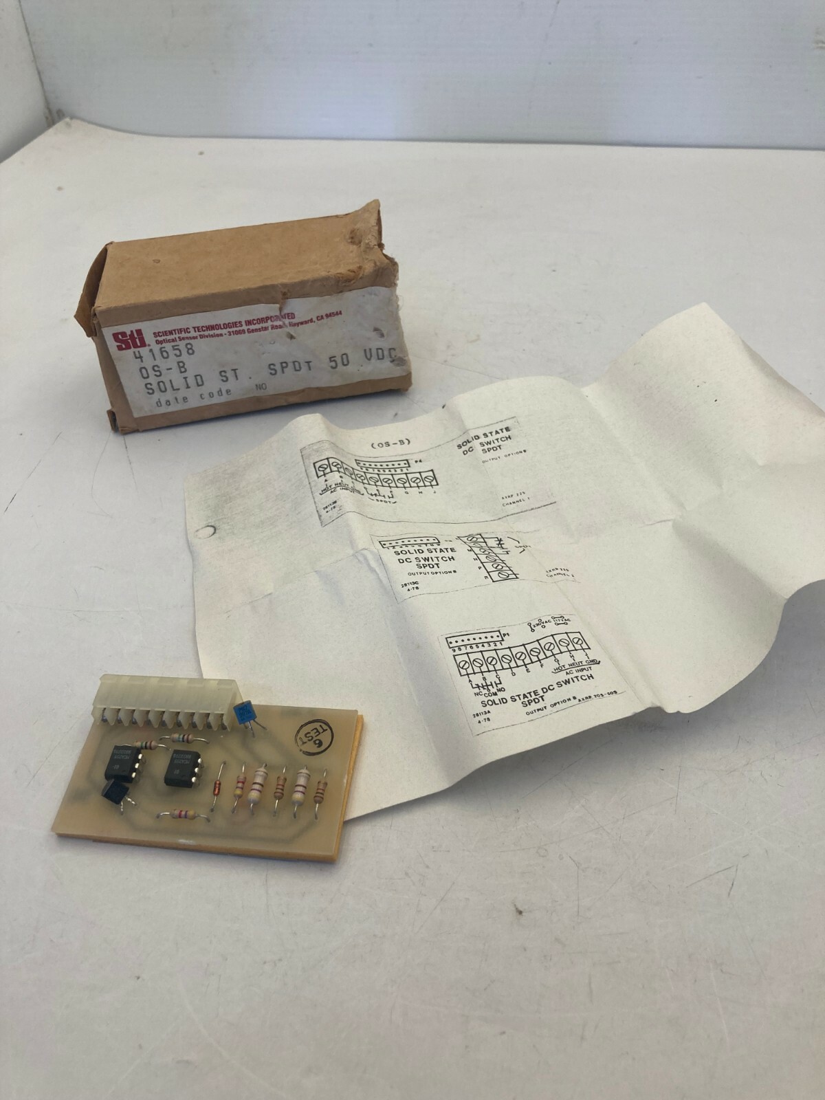 STI 41658 SOLID STATE SPDT 50VDC NIB