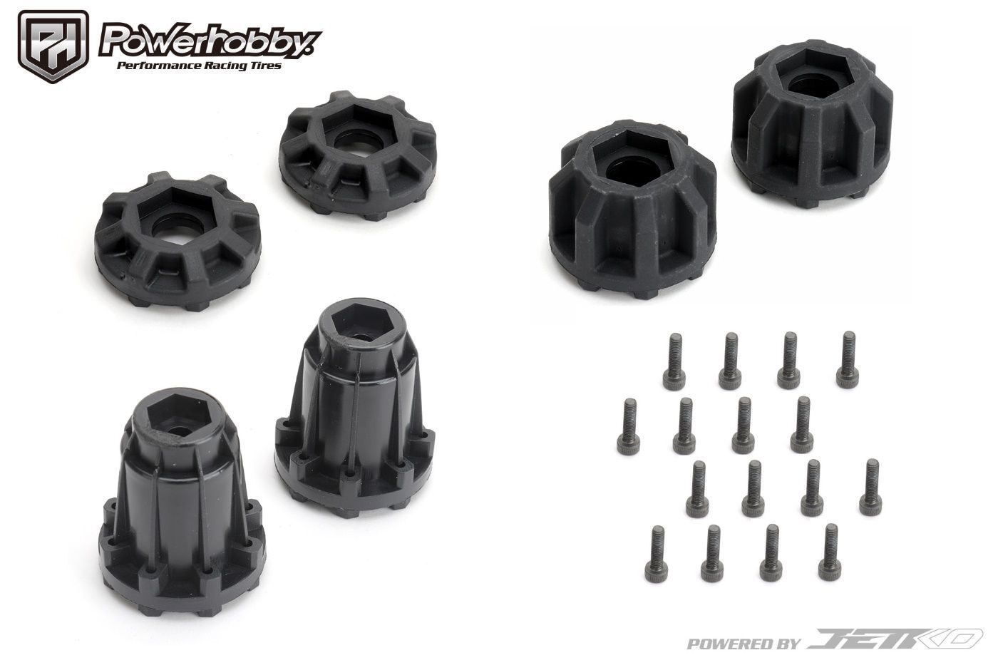 Powerhobby 1/8 MT 3.8 Super Sonic Belted Mounted Tires (4) Pri-Line