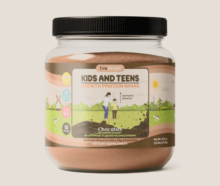 TRUHElGHT Growth Protein Shake  Superfood Meal Replacement for Kids Bone Support
