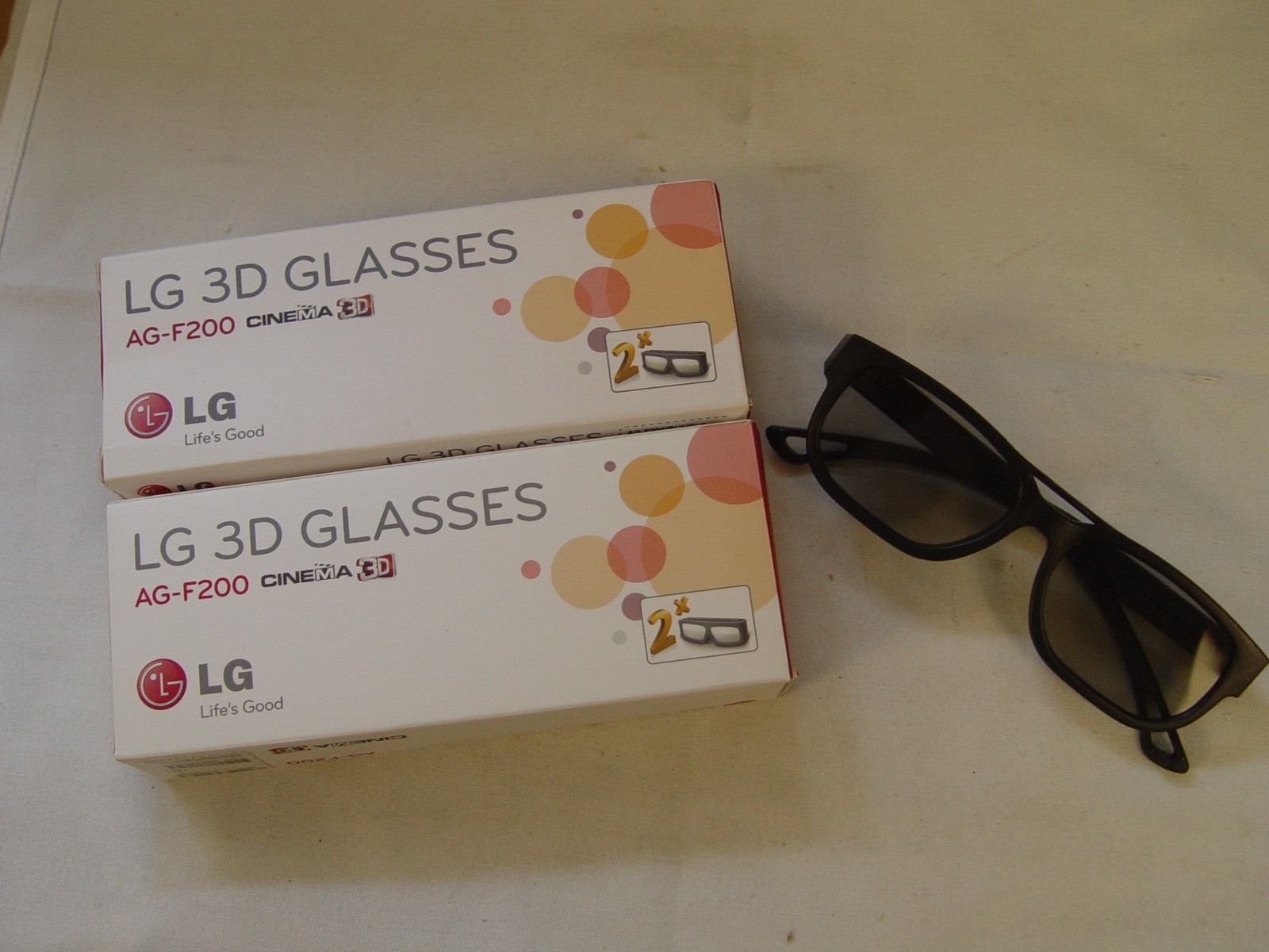 LG Cinema 3D Glasses  AG-F200(X2) Bundle (New) 2 Boxes Total of 4 Pair Glasses