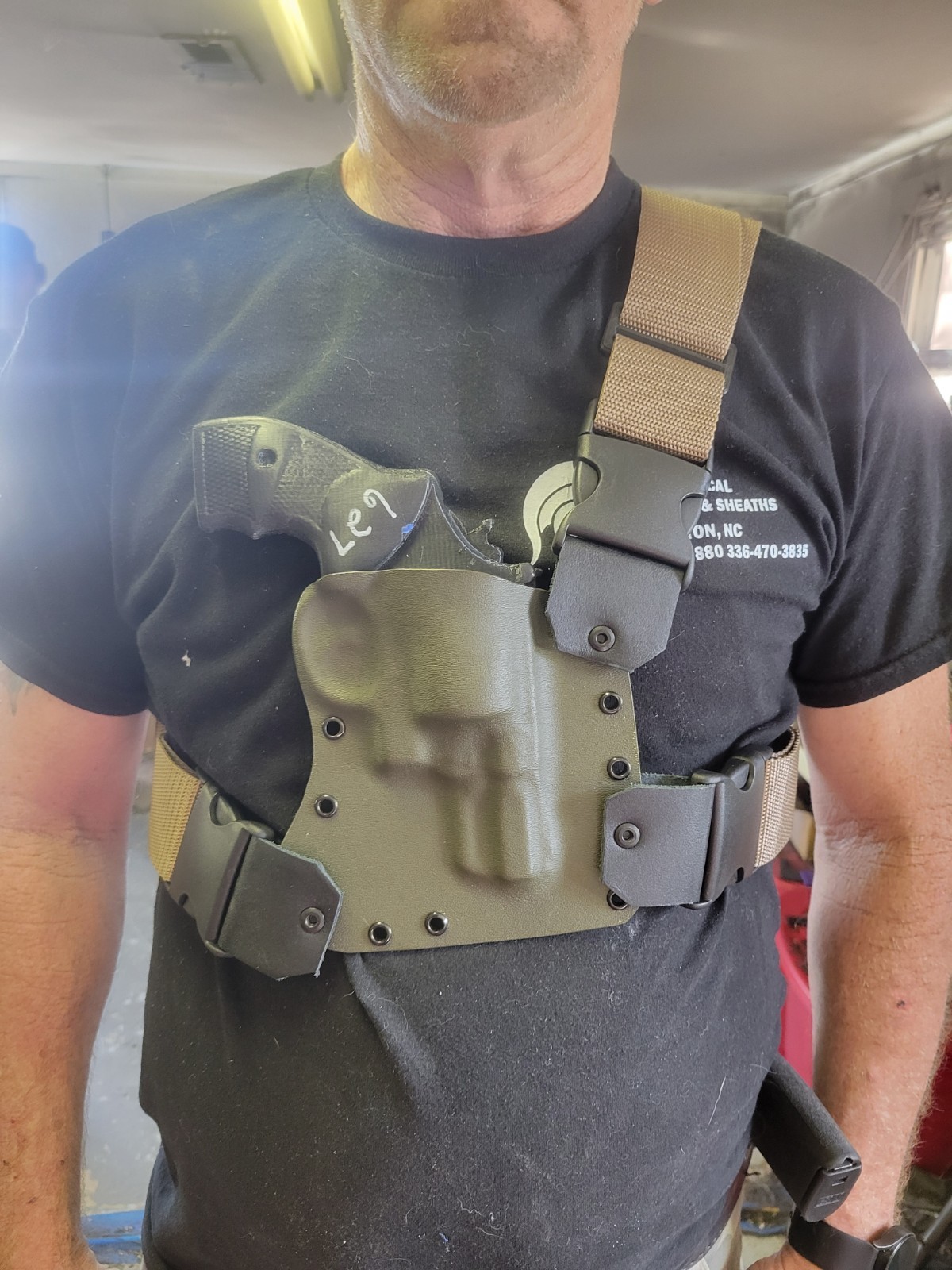 Smith Wesson Governor Chest Sling & Holster SZ 4X (60" MilSpec 2" webbing