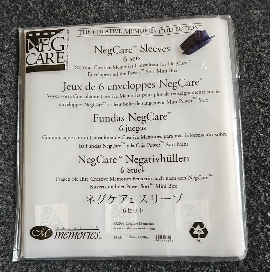 The Creative Memories Collection NegCare Sleeves 6 Sets for Storing Negatives