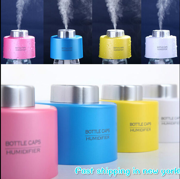 2× USB Portable Mini Water Bottle Caps Humidifier Air Diffuser Mist and Purify