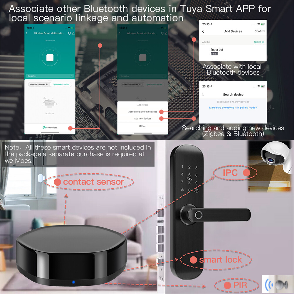 MOES WiFi 2in1 Wireless Multi-Mode Gateway Hub + Universal IR Remote Controller