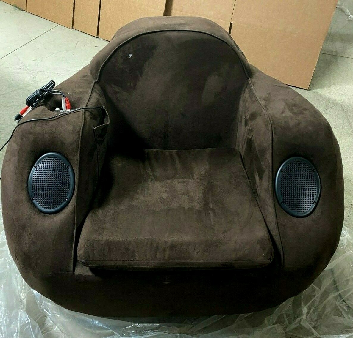 Pottery Barn Kids Teen Ipod Ichair Music Chair Speakers Dorm Retro Coffee Suede