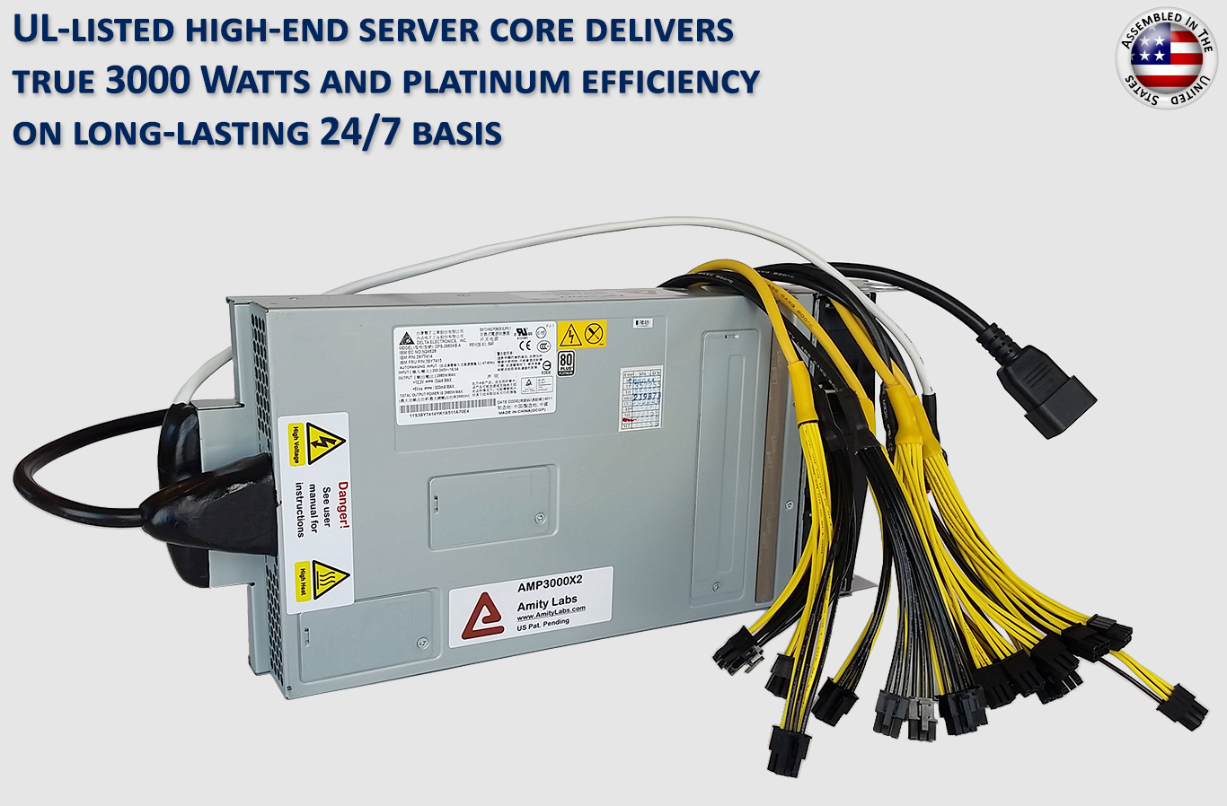 True 3000 Watt Mining Power Supply - For Any Two (2x) Antminers / Avalons