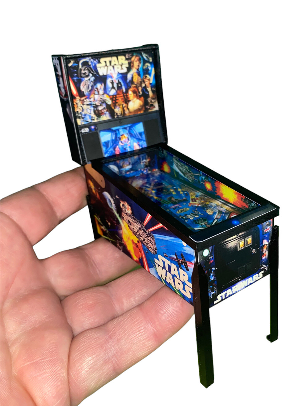 Replica Stern “Star Wars” 1:13 Scale Pinball Machine Model, Collectible, Trophy