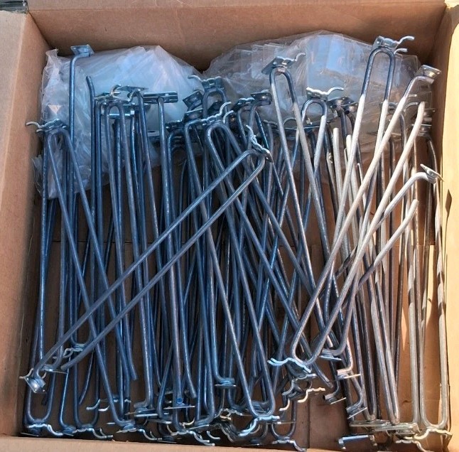 44 Staight Metal Hooks For Peg Boards