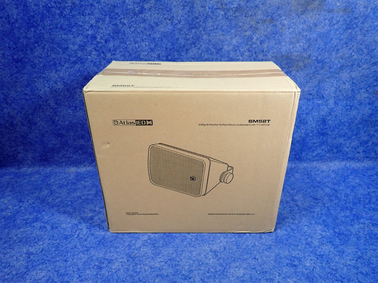 NEW Atlas Sound SM52T-WH 5.25" 2-Way All Weather Speaker PAIR 30W 70V/100V (O5)