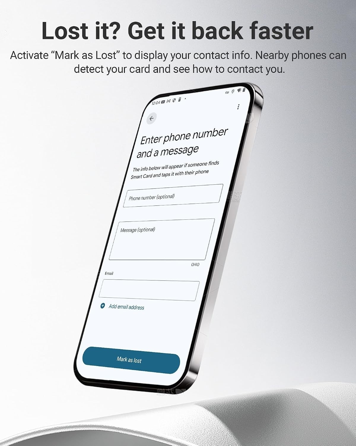 Android Wallet Tracker Card, Smart Card (Android Only), GPS Wallet Finder, Airta