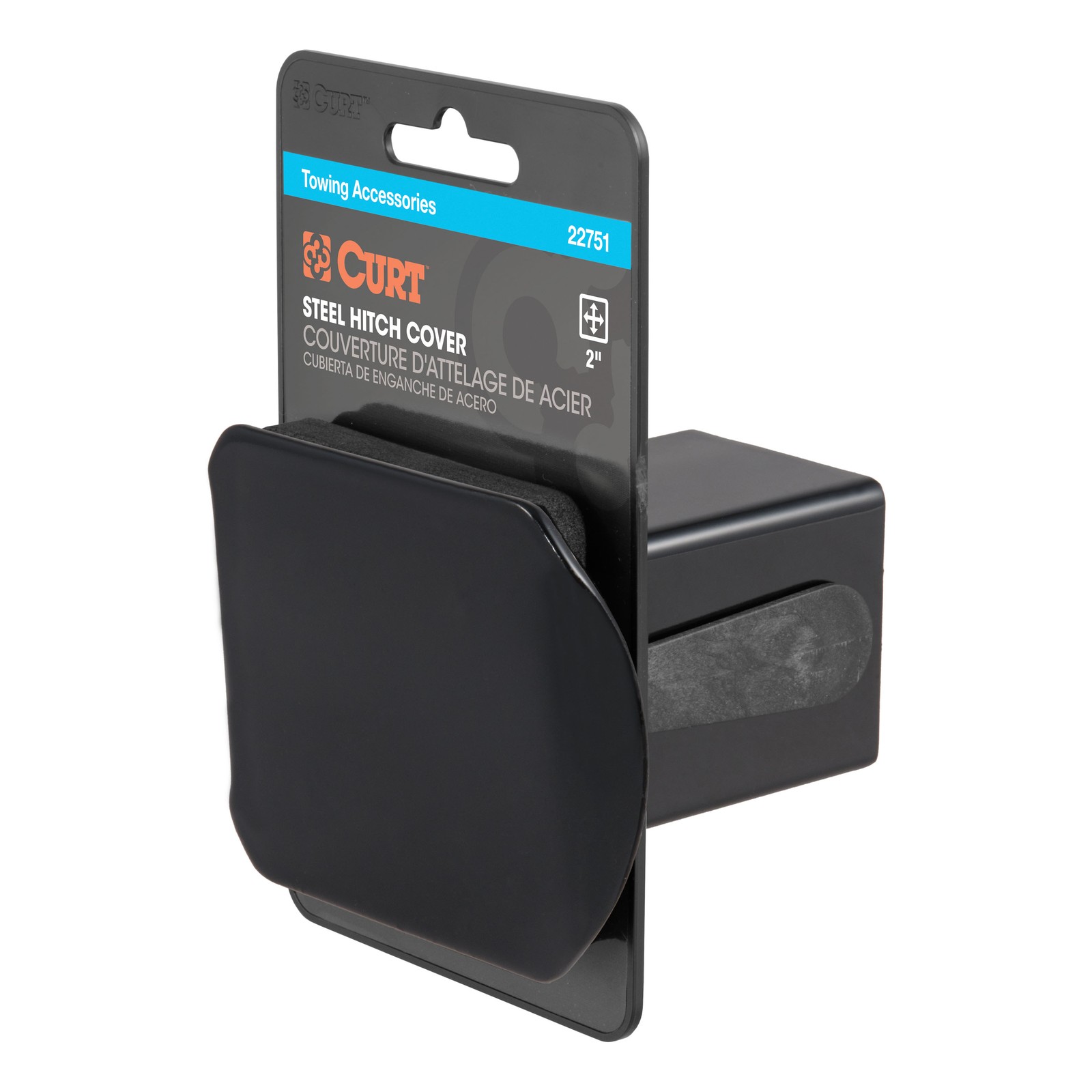 Curt-2" Black Steel Hitch Tube Cover (Packaged)