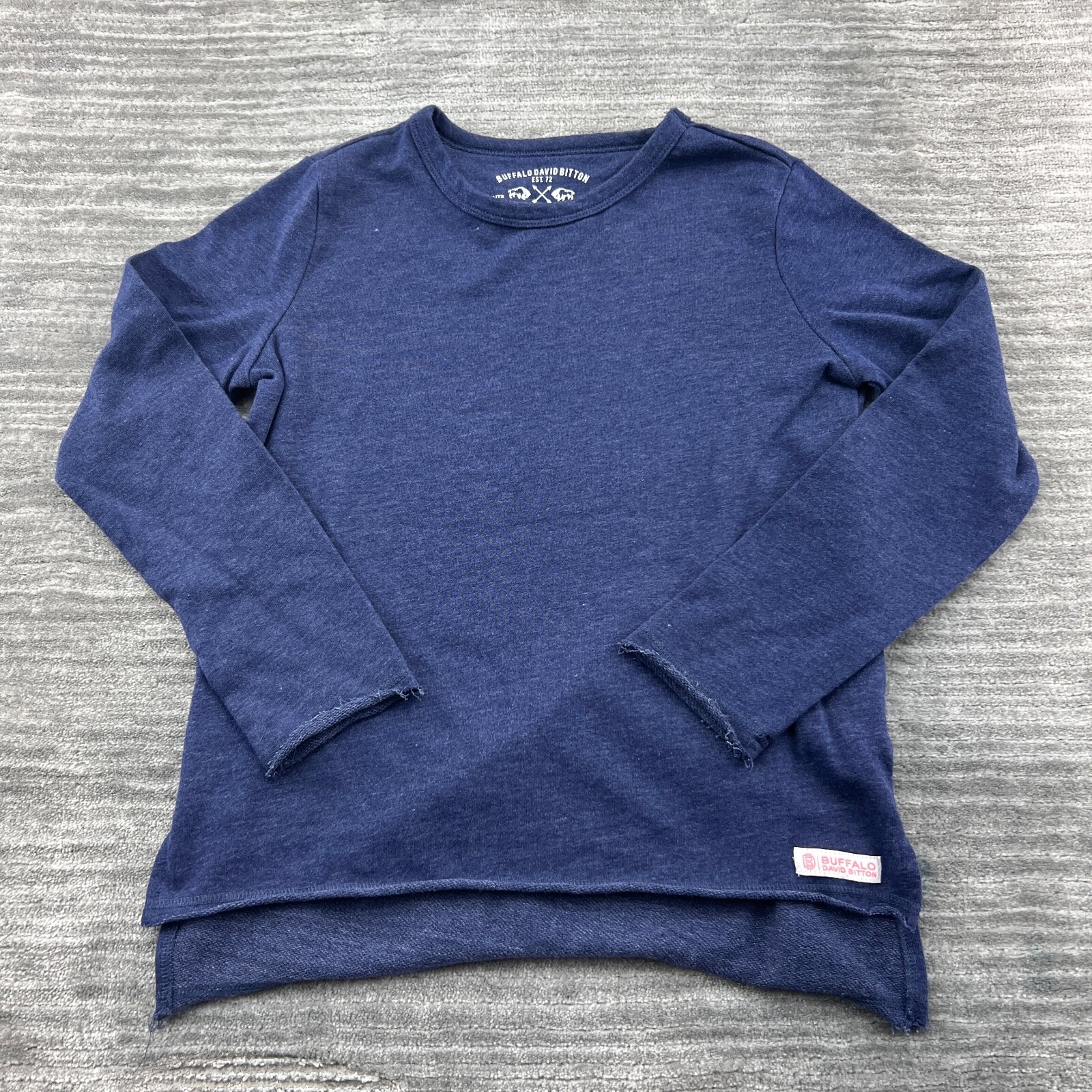 Buffalo David Bitton Shirt Size L Youth Long Sleeve Blue