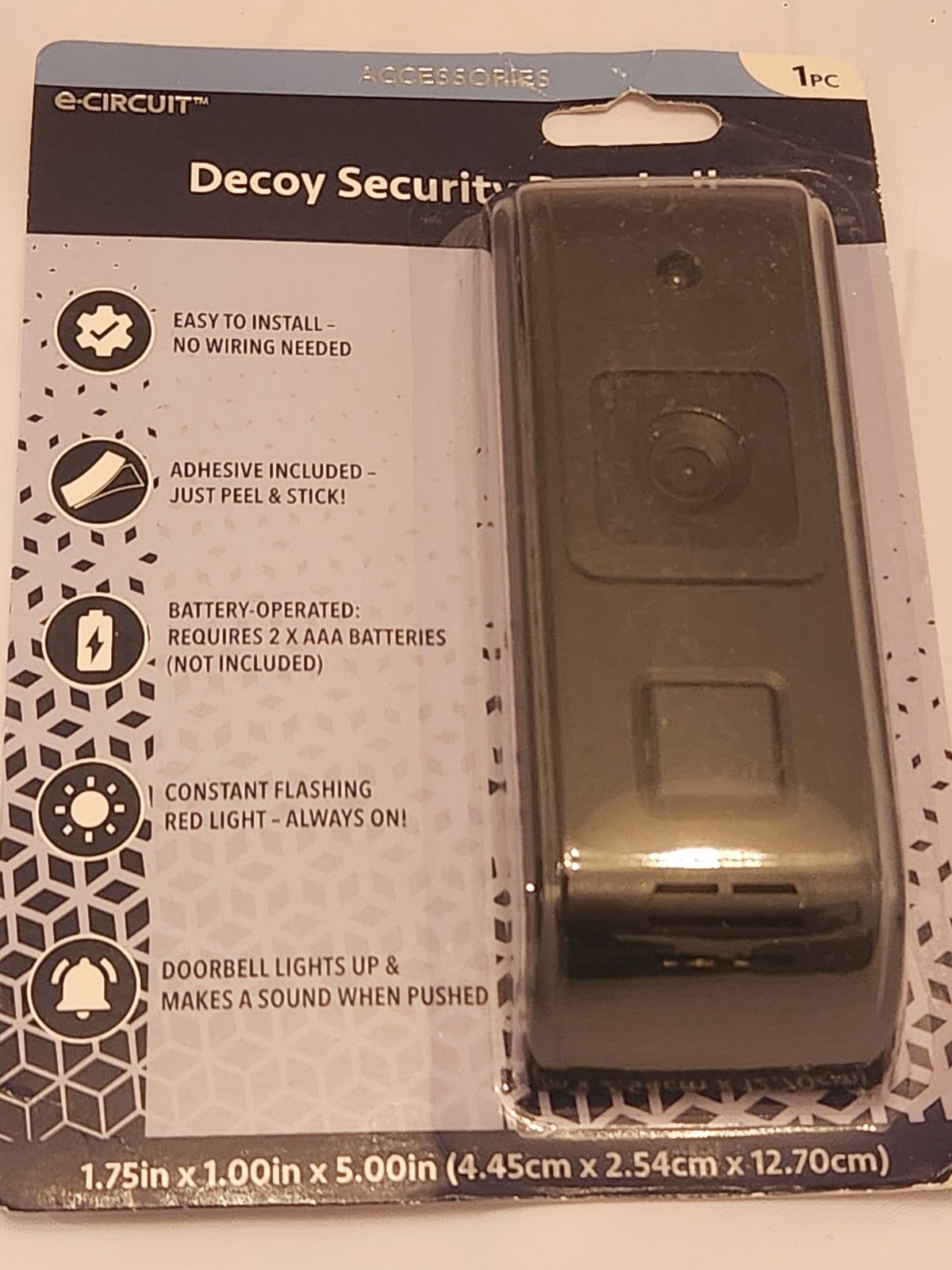CIRCUIT Decoy Security Camera with Blinking LED BLACK