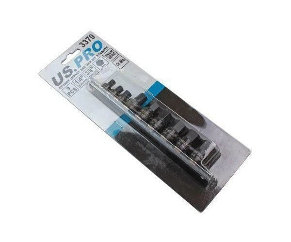 9pc 1/4''-3/4'' Stubby Impact SAE Hex Bit Socket Set AF Allen Short 3379