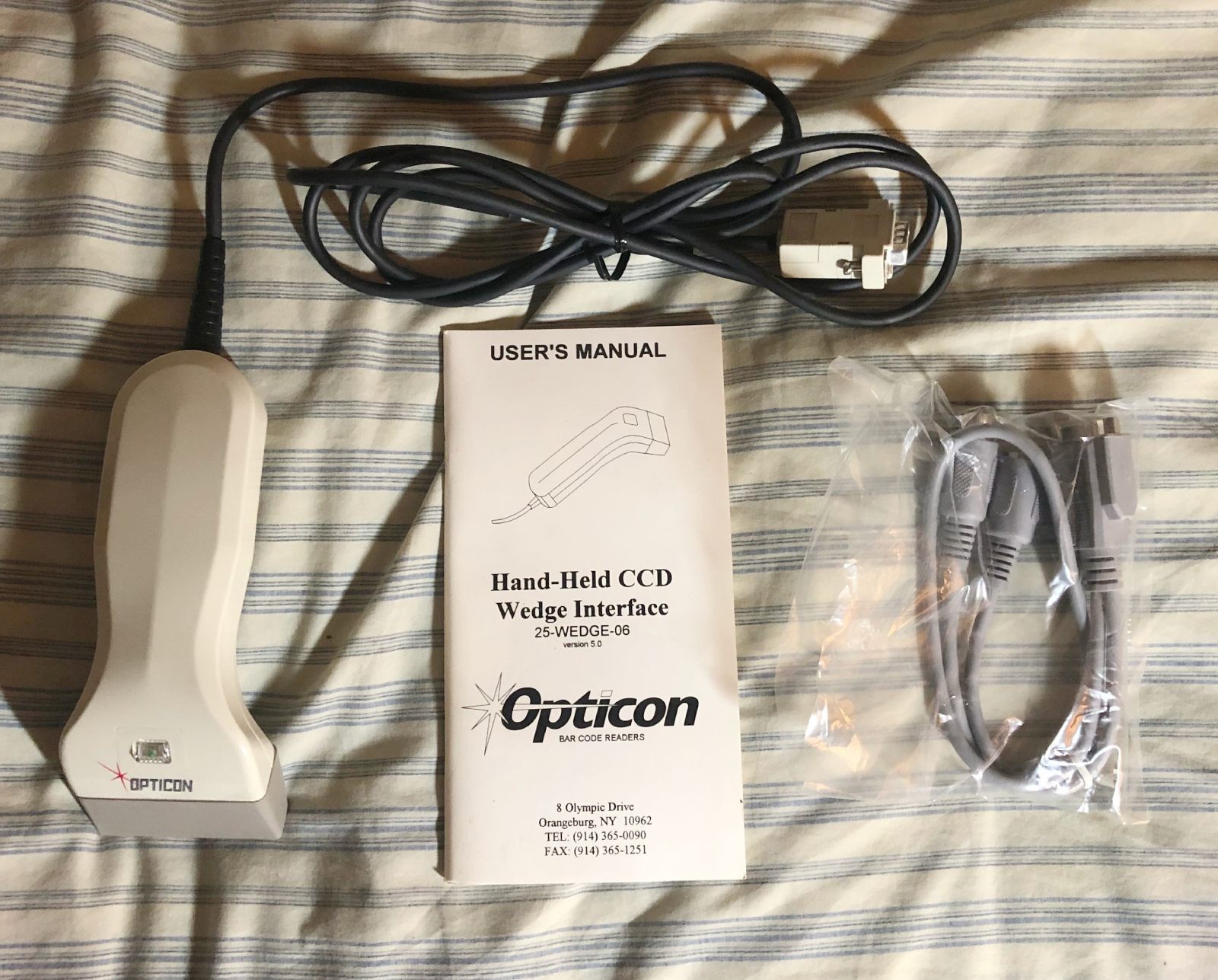 Opticon Hand-Held CCD Wedge Interface 25-WEDGE-06 Ver 5.0 Barcode Scanner Reader