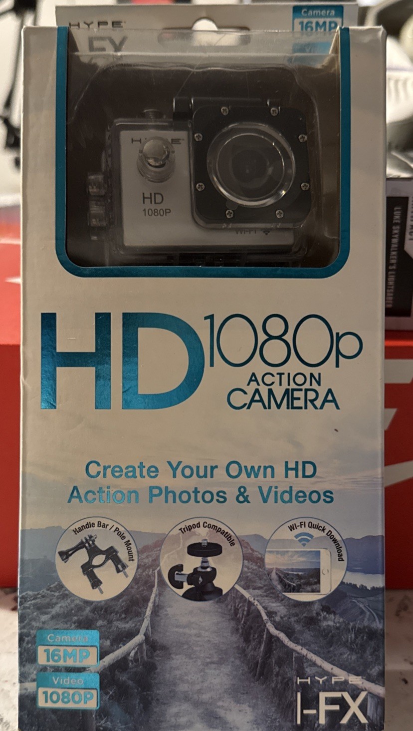 Hype I-FX HD 1080p Action Camera - 16 Megapixels- 140 Degrees Wide- WIFI- NEW