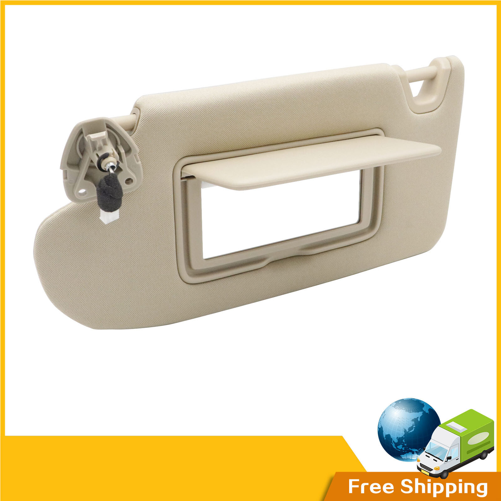 Sun Visor With Makeup Mirror Tan Left Driver Side for Nissan Altima 2013 2014 US