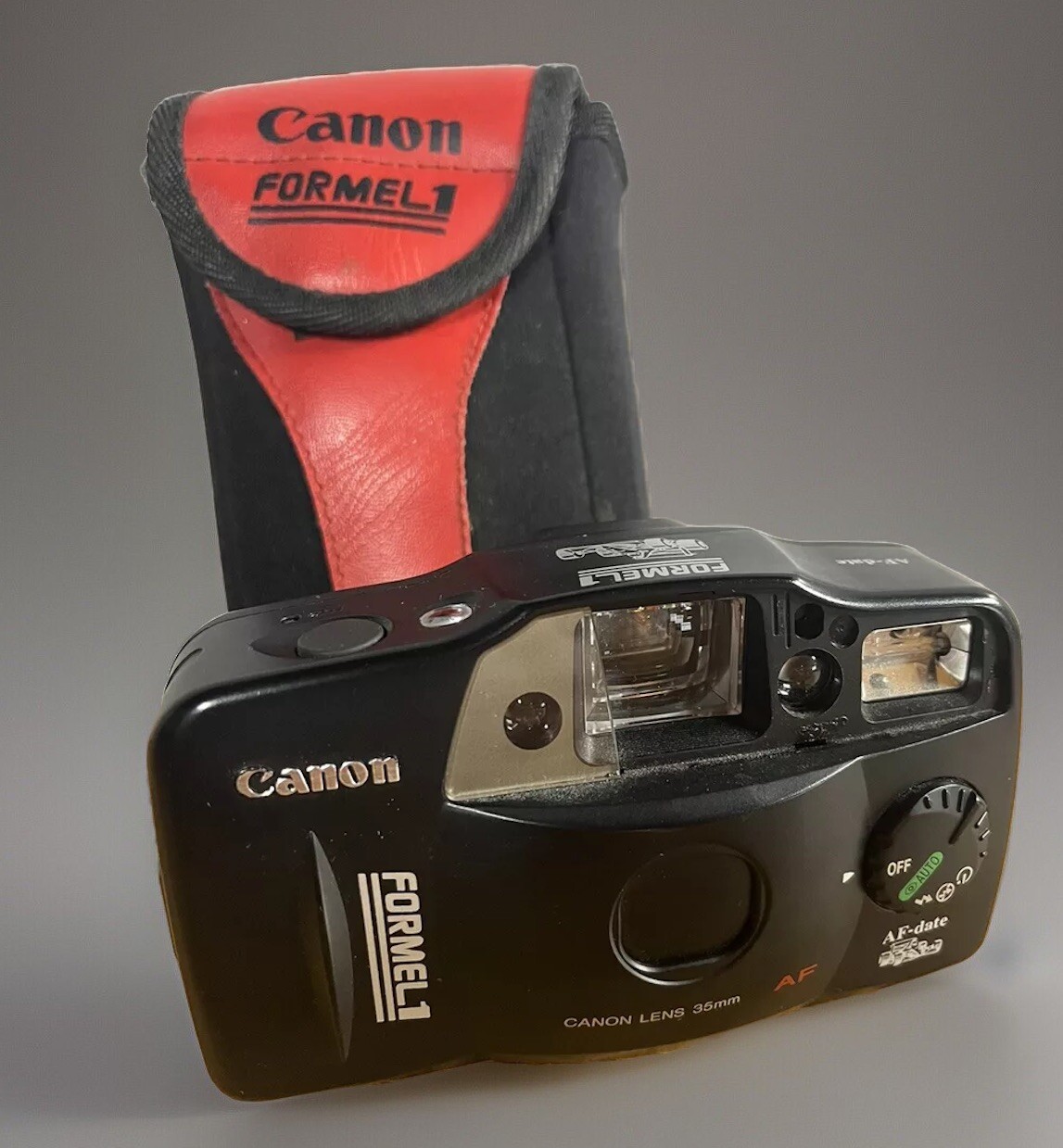 Canon Formel 1  AF Date 35mm Film Camera w/ Case - RARE HTF - FOR PARTS REPAIR