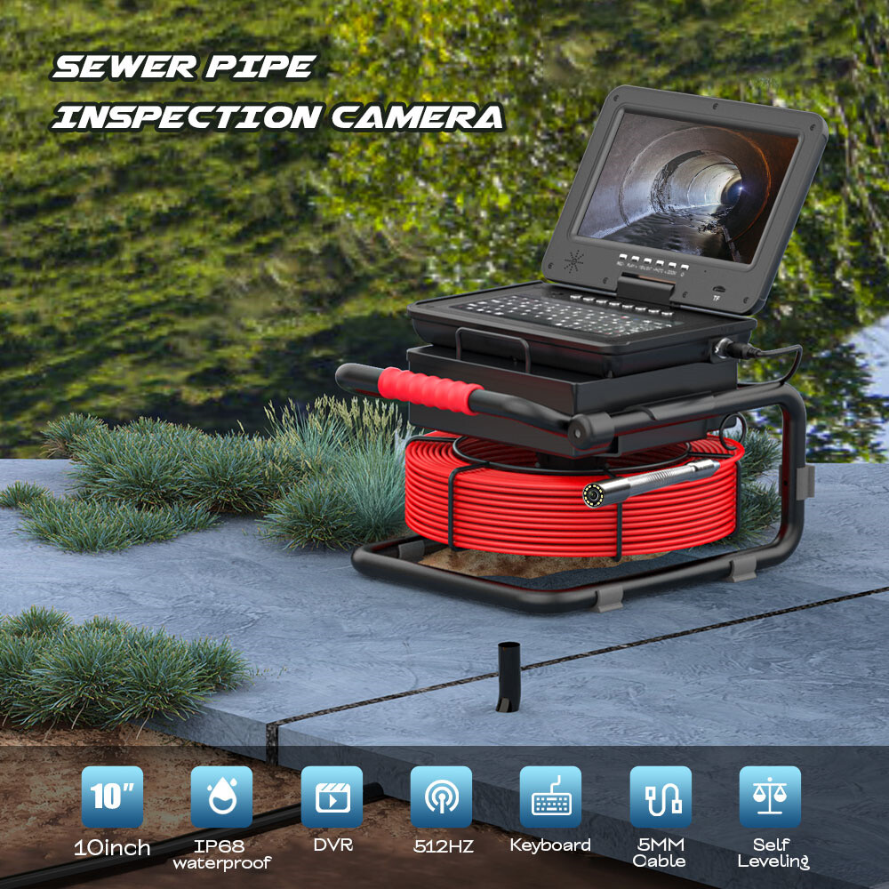 Pipe Inspection Camera Sewer Camera Self Leveling 512hz Sonde 1080P Camera 50m
