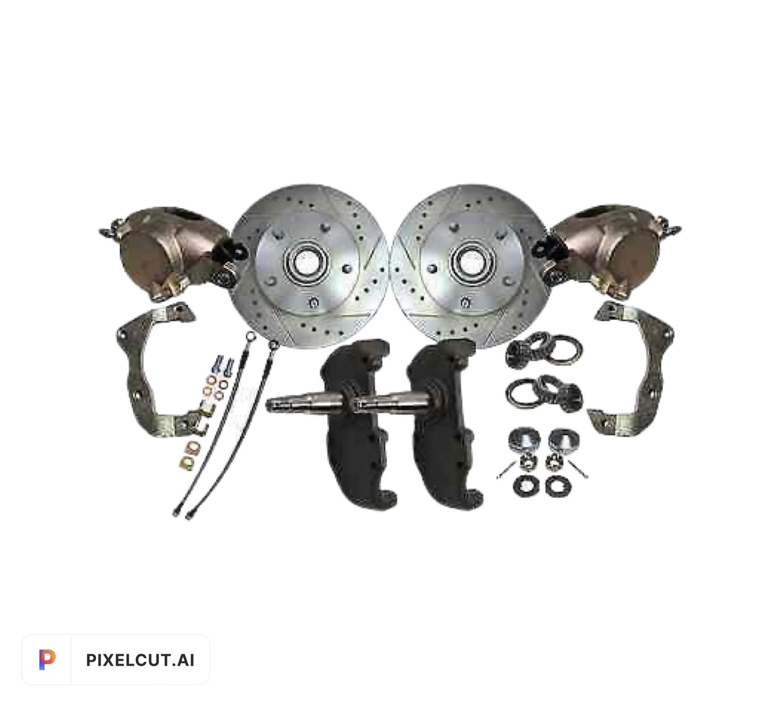 55-57 Chevrolet Bel Air Front Disc Brake Conversion with Drop Spindles