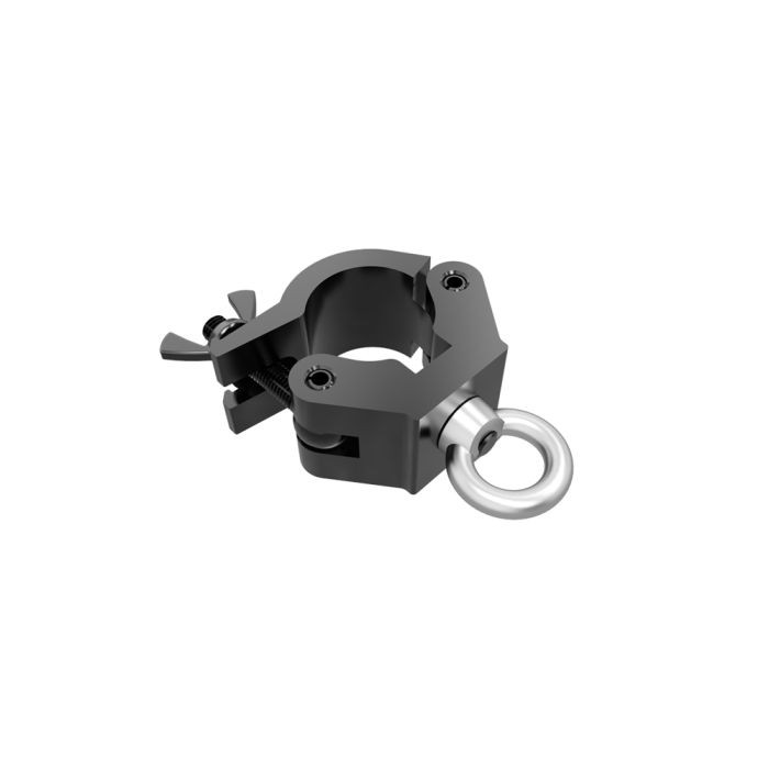 Global Truss X-PRO EYE CLAMP/M12 BLK | Heavy-Duty Black Clamp with M12 Eye Nut