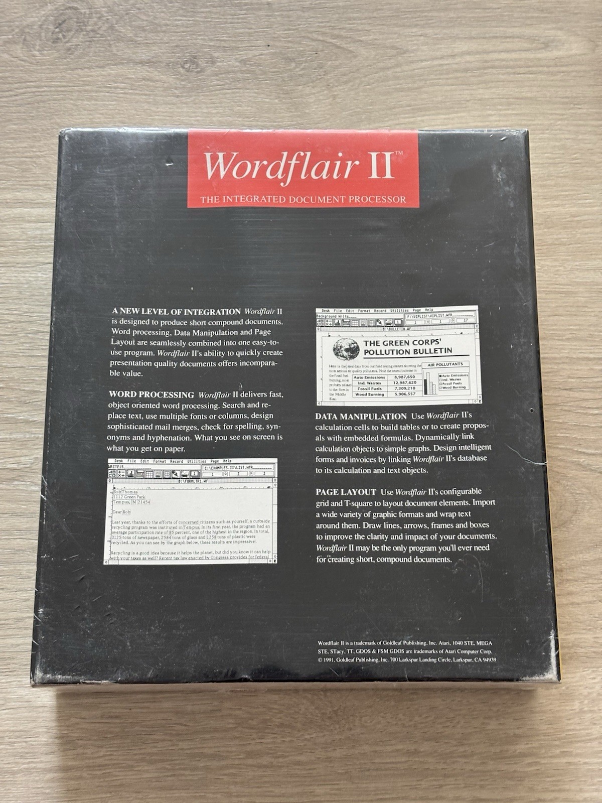 NEW Vintage Wordflair II Software for Atari ST Document Processor Sealed