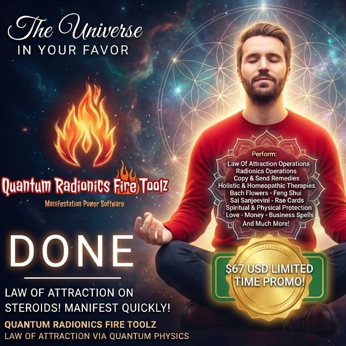 QUANTUM RADIONICS FIRE TOOLZ - RADIONICS QUANTUM MANIFESTATION POWER SOFTWARE