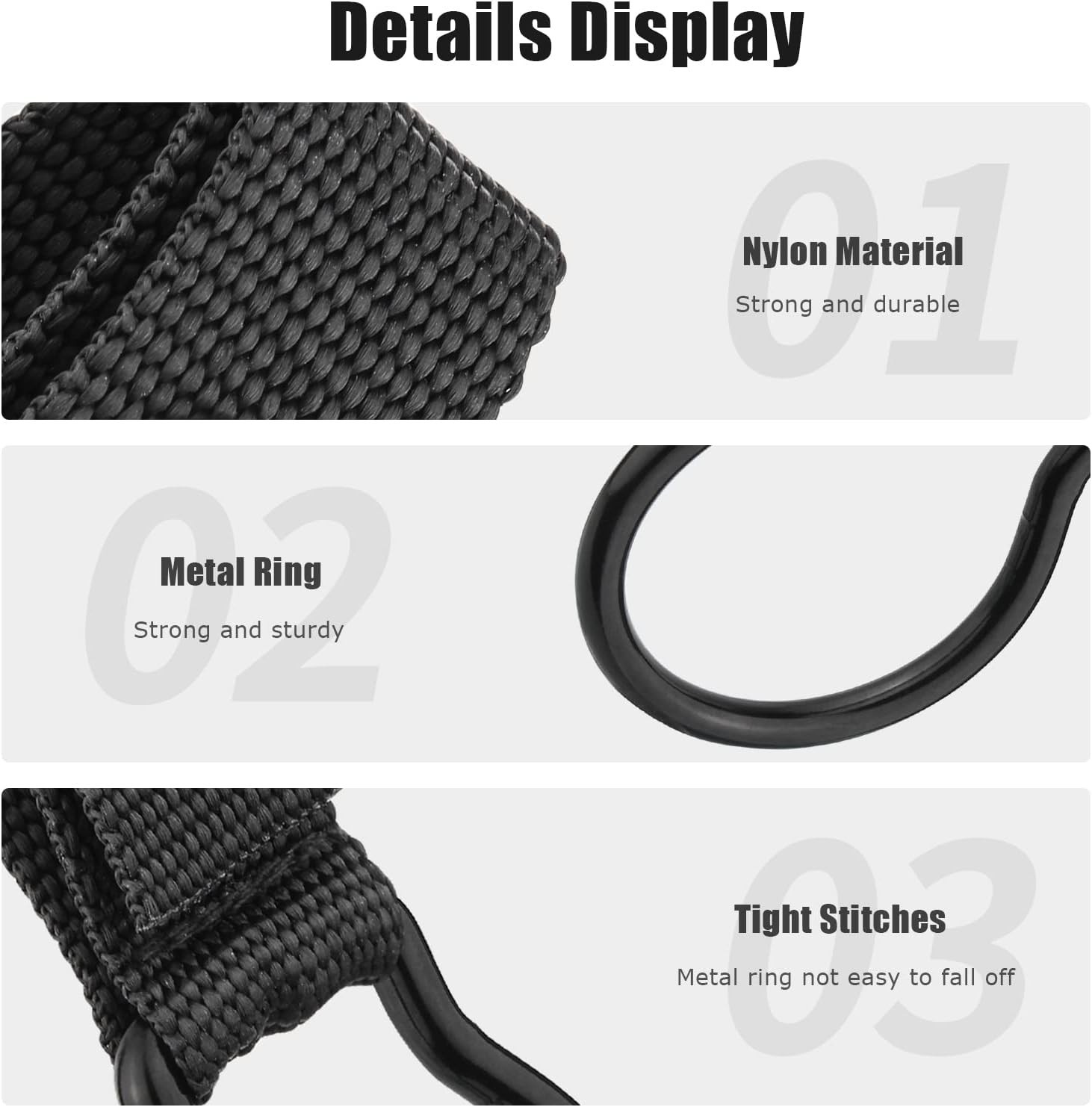 Portable D/C Cell Flashlight Ring Holder with Durable Clip for Duty Belts