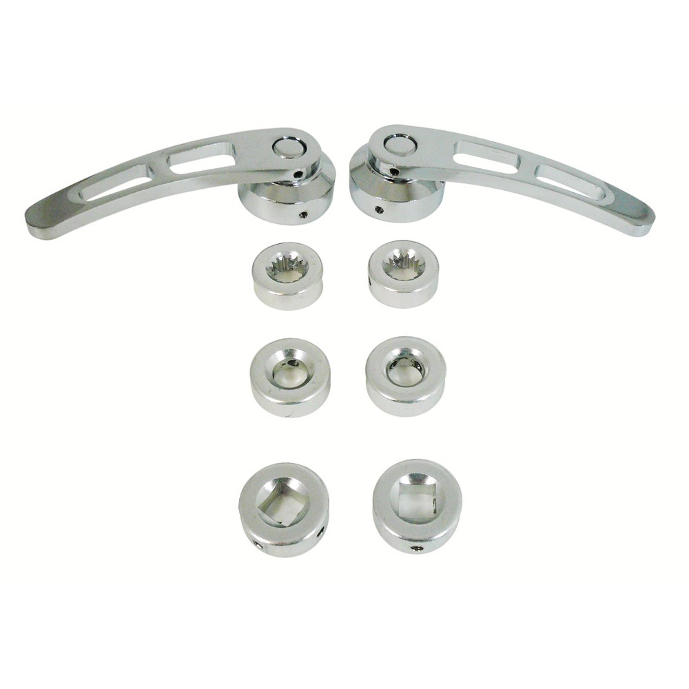 CJ Classics Interior Door Handles Truss-Style Chrome 4-1/4” Universal Pair