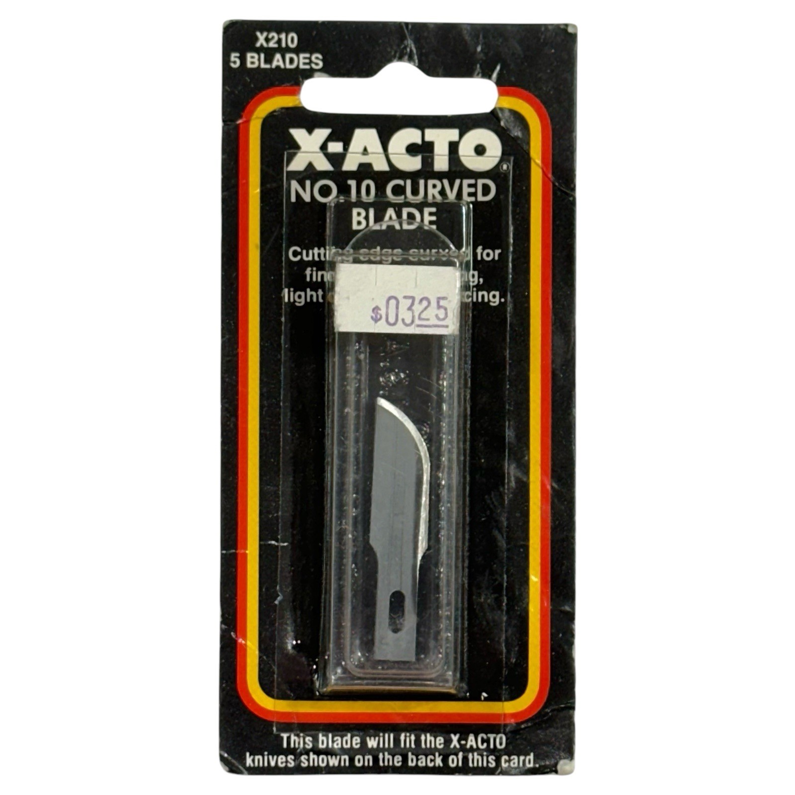 Vintage X-ACTO X210 NO. 10 Curved Blade Knife 5 Blades NOS New Factory Sealed