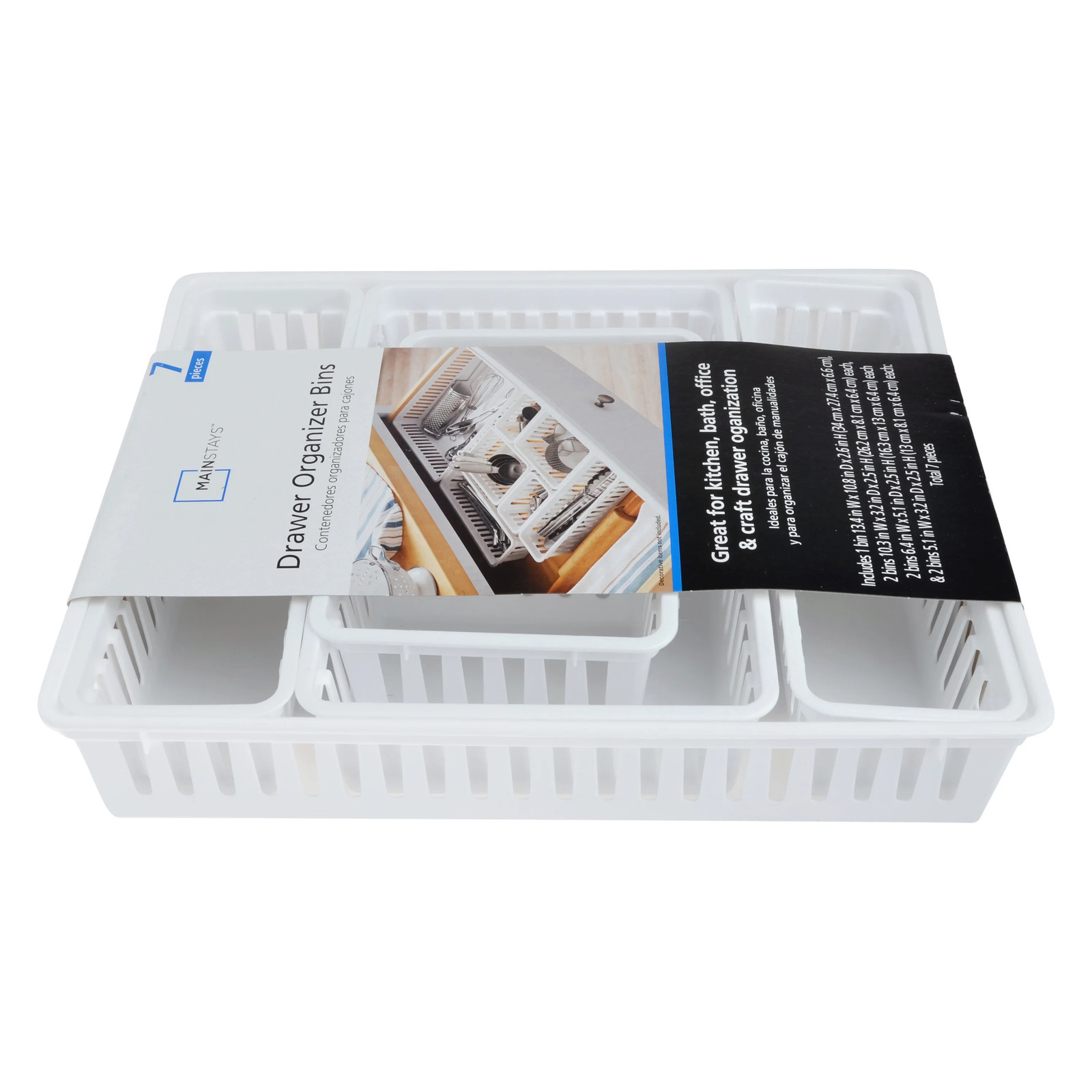 Multi-size Storage Bins for Kitchen, Desk & Bathroom Drawers