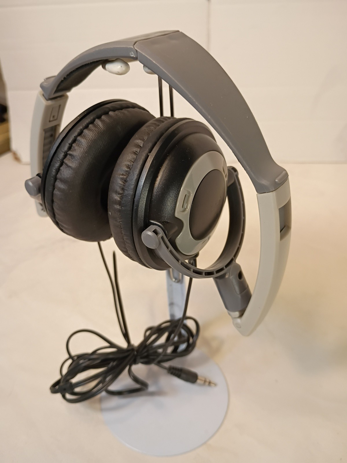 Black And Gray, Adjustable, Corded Headset