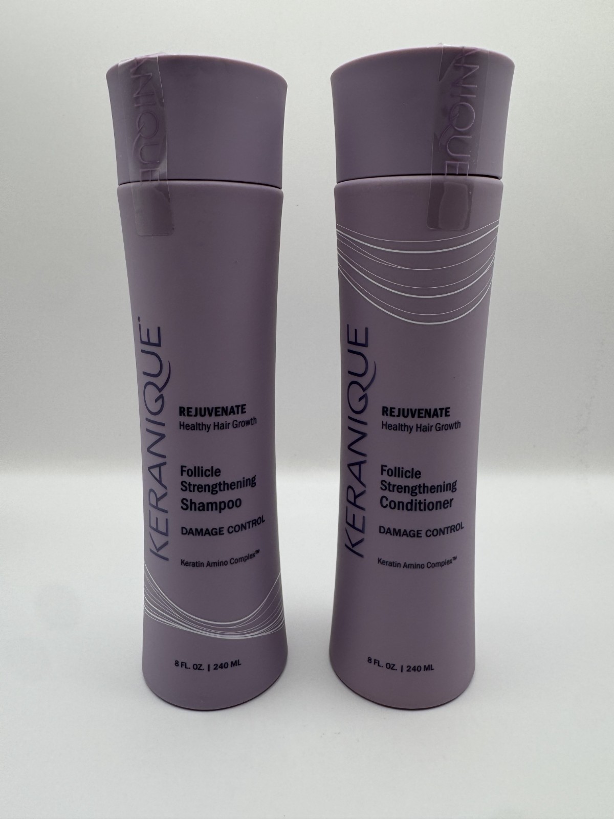 Keranique Damage Control Follicle Strengthening Shampoo&Conditioner Set 8 oz NEW