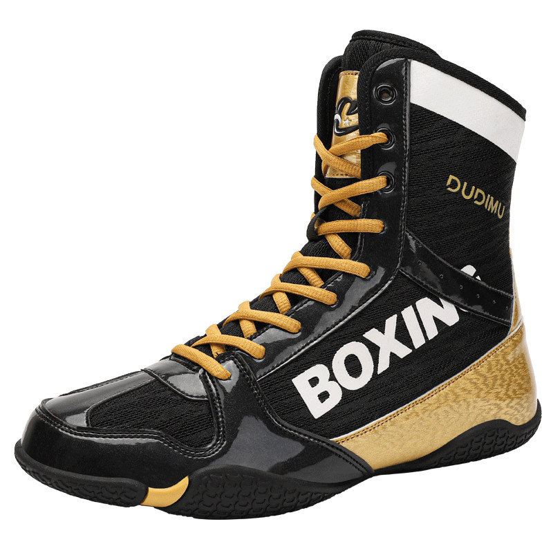 Men Boxing Shoes Wrestling Fighting Footwear Outdoor Running Gym Weightlift Boot