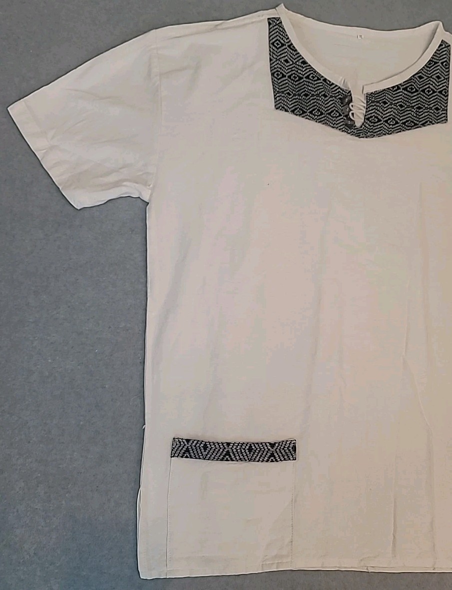 Ethiopian Traditional Embroidered Men Shirt Size XL