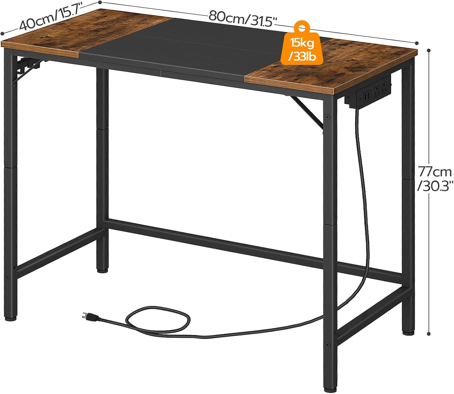 Computer Desk and Narrow Bookshelf Bundle, Modern Study Writing Desk, Corner Boo
