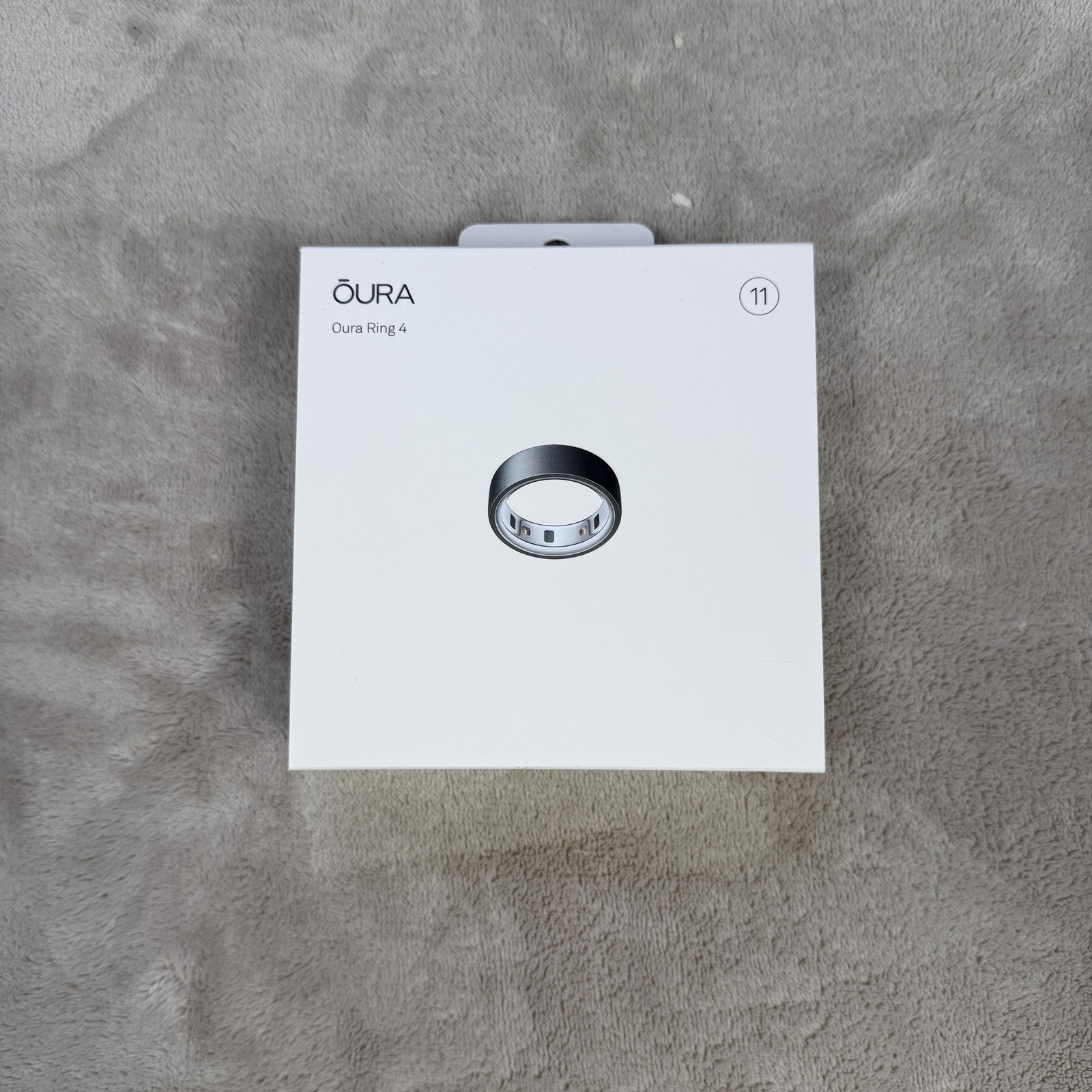 Oura Ring 4 Stealth Size 11 Black Smart Ring Sleep Tracker Bluetooth Monitor NEW