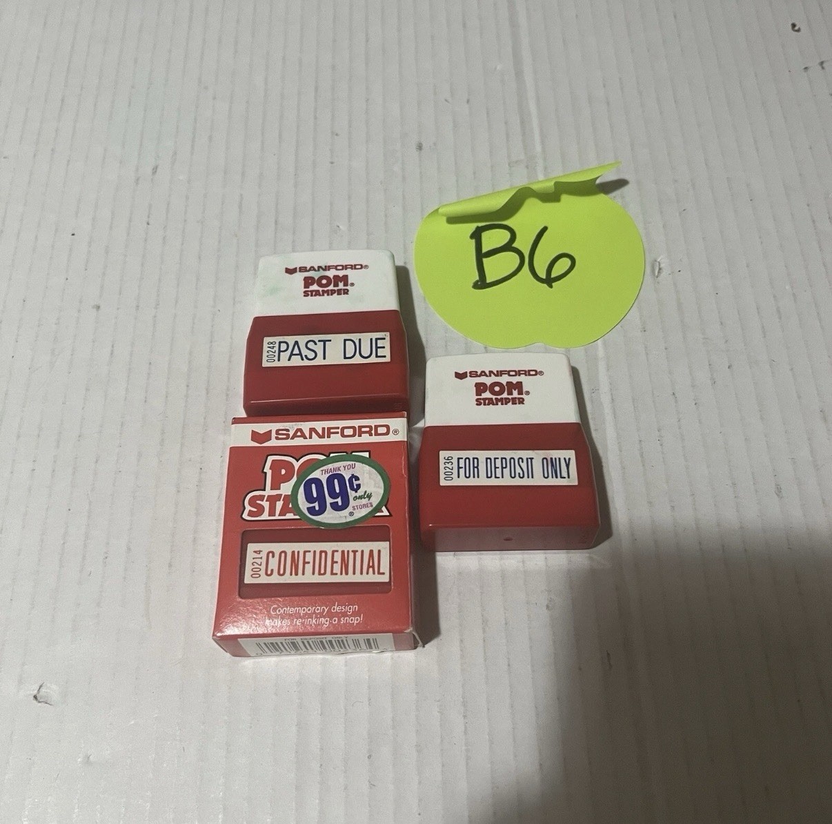 Sanford POM Stampers Past Due For Deposit Only Confidential