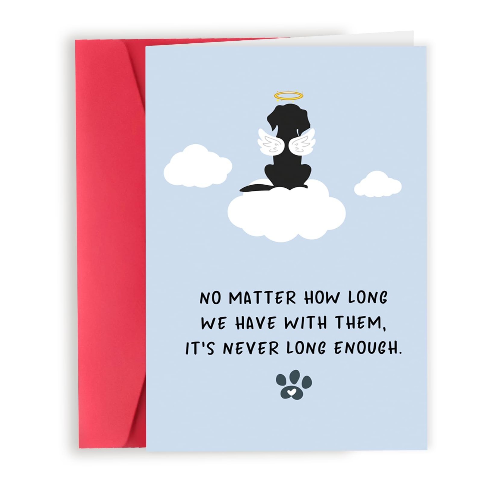 Dog Sympathy Card, Cute Pet Loss Cards, Dog Memorial Sympathy Gifts for Loss ...