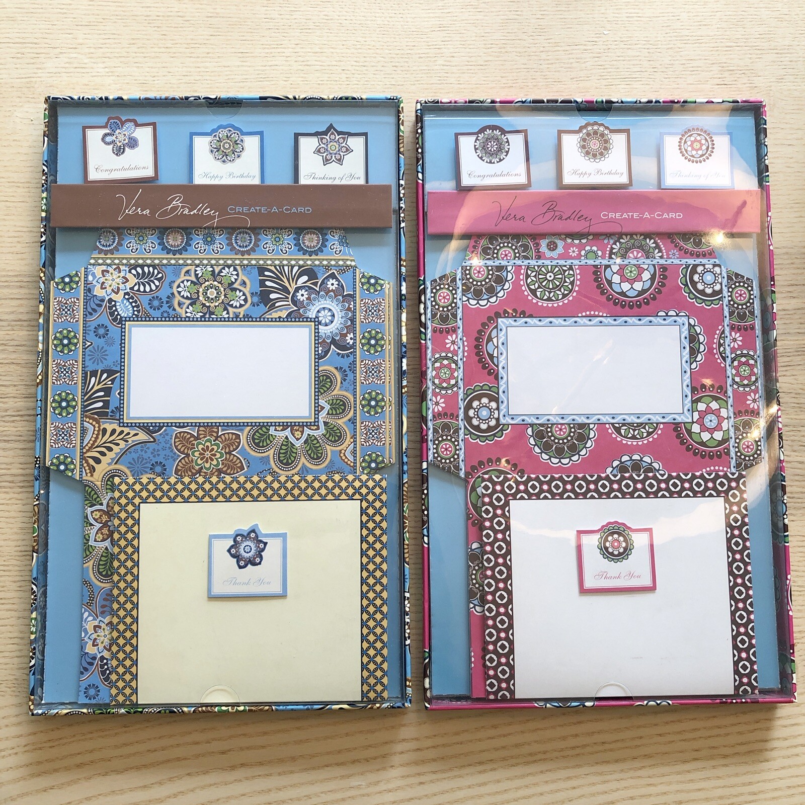 VERA BRADLEY Lot of 2 Create a Card Sets - Great for Gifts! New in box