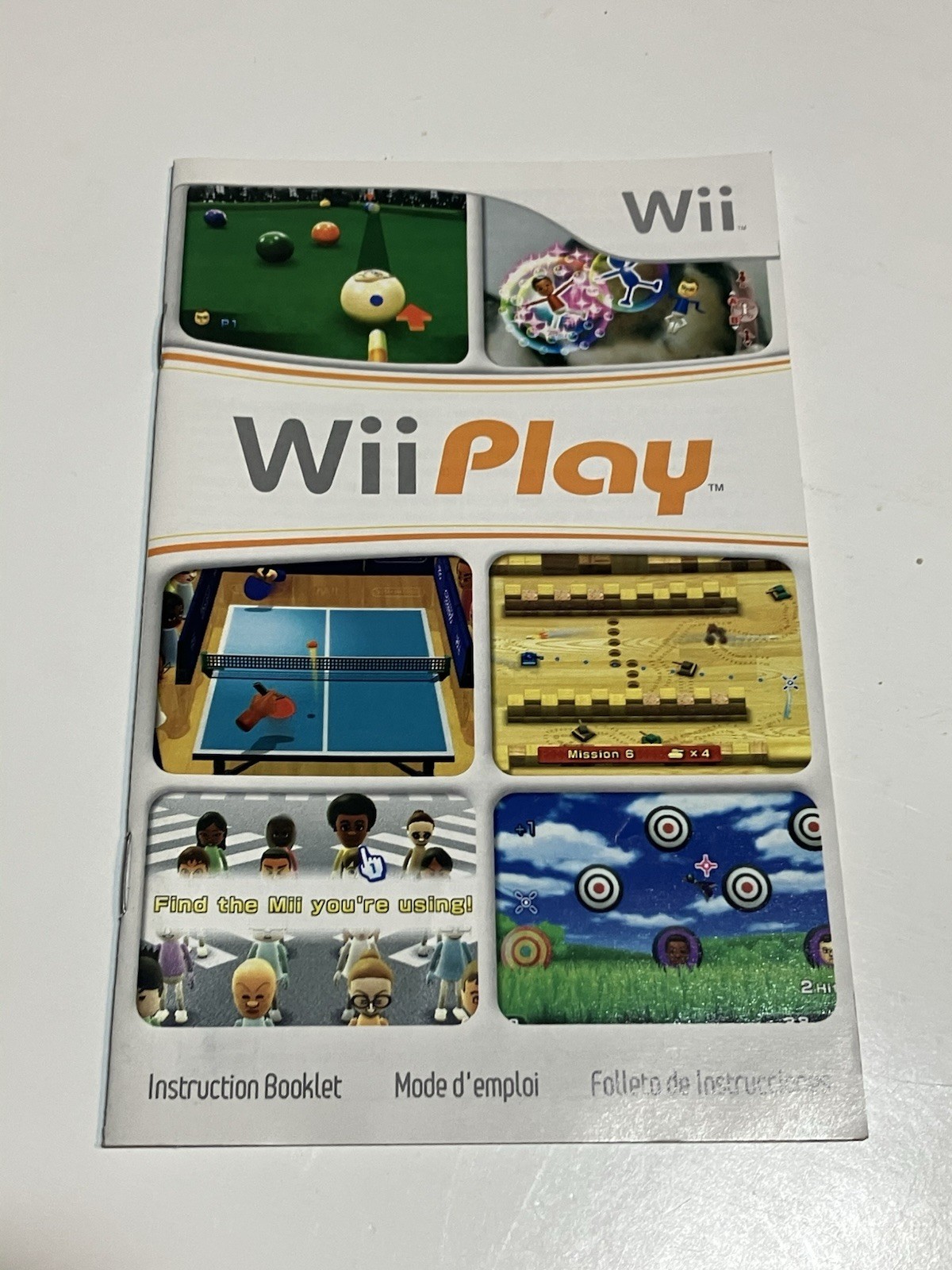 Wii Play Instruction Booklet ONLY! (Nintendo Wii) Manual