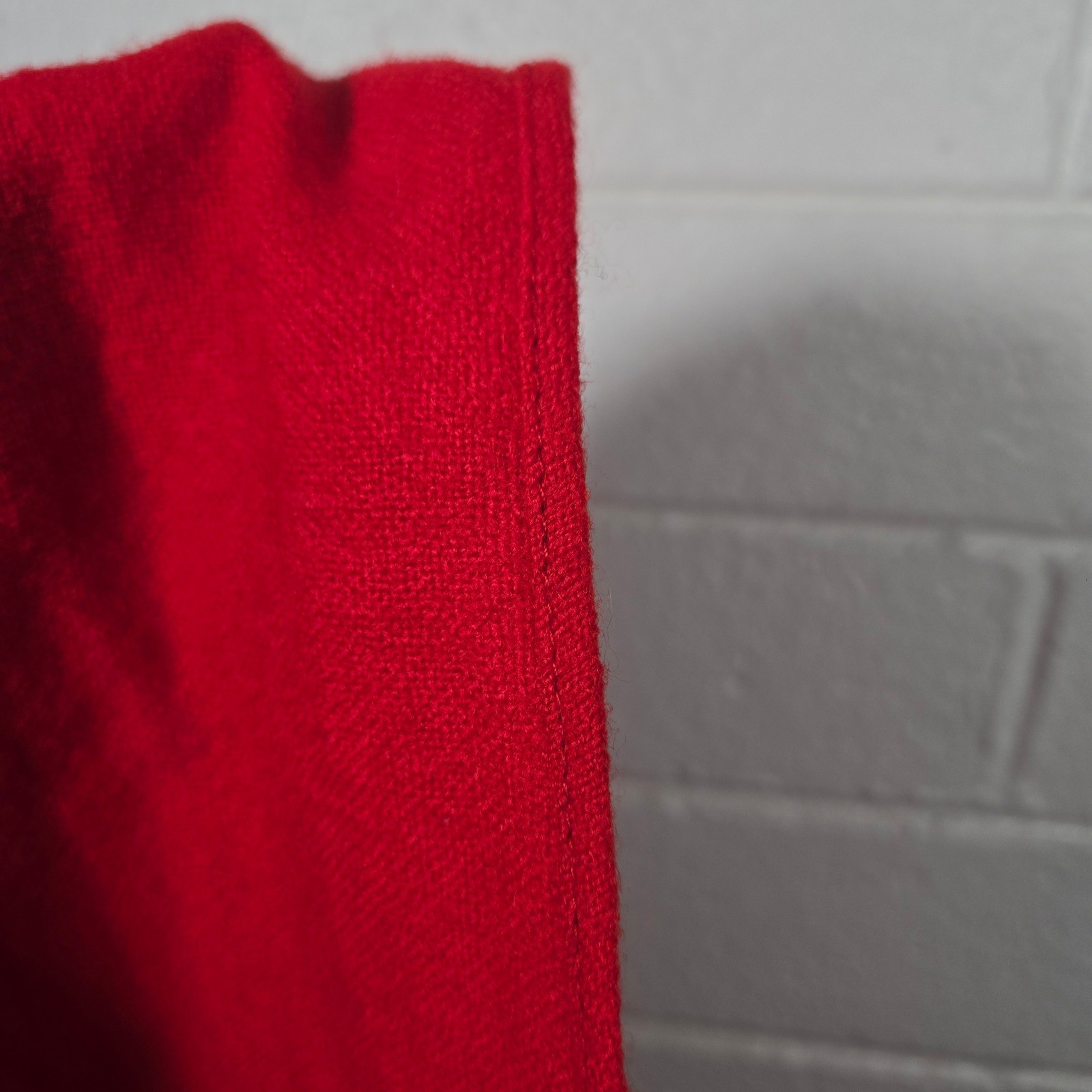 Bright Solid Red Knit Scarf Fringe Trim 8.5x60 Winter Wool Feel Spring Crimson