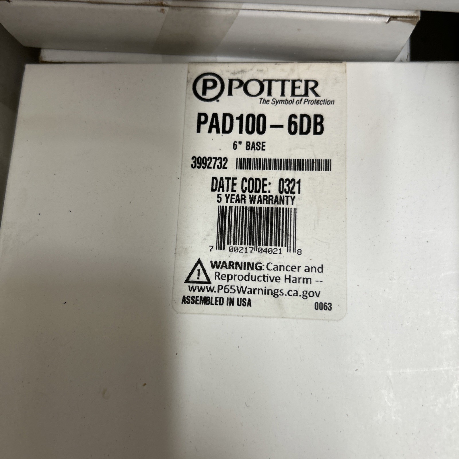 POTTER PAD100-6DB