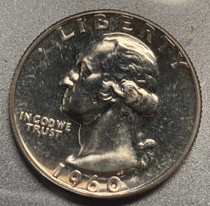 1960 Proof Washington Silver 25¢ **VERY NICE COIN** (Stock Photo)