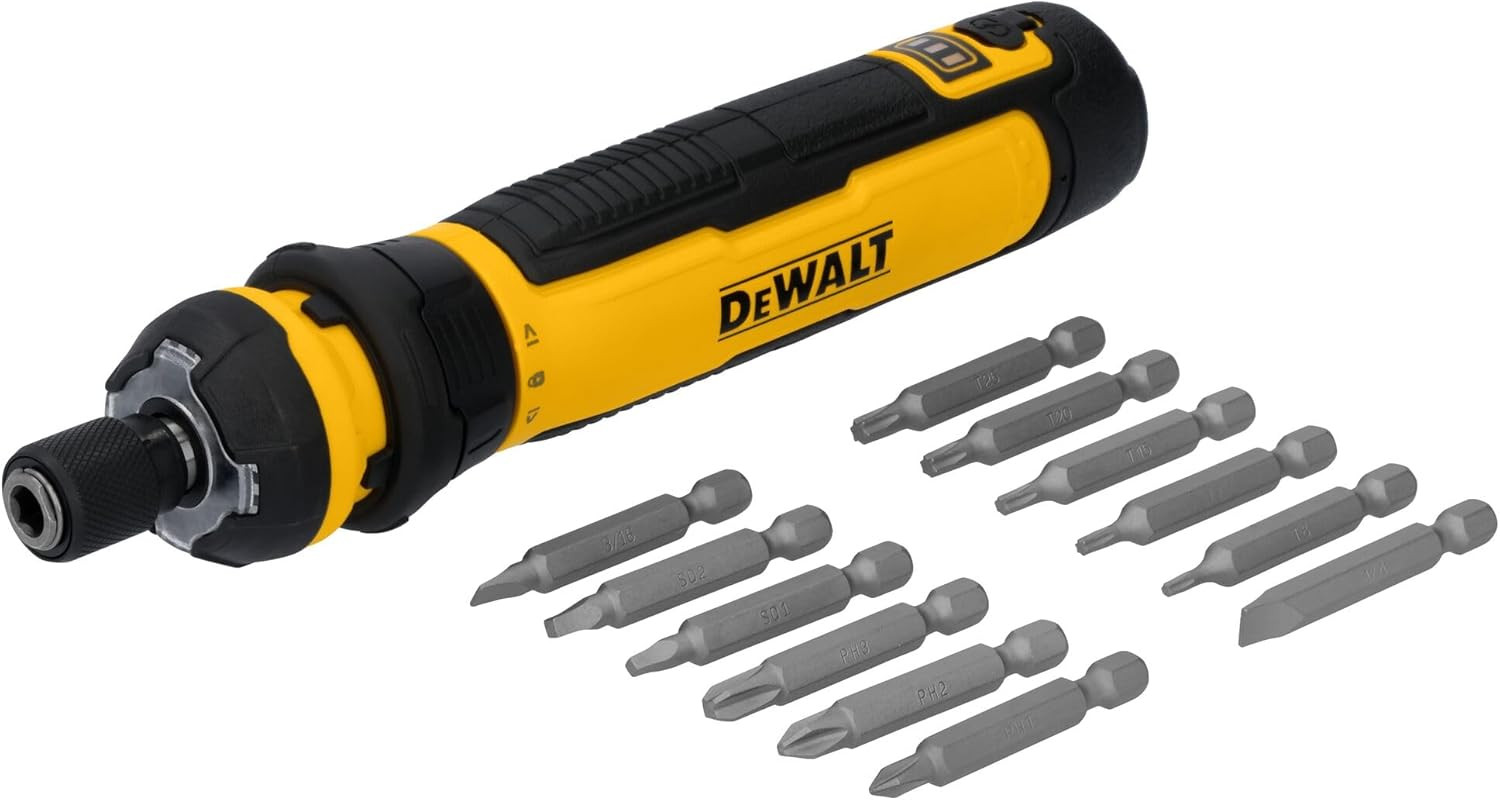 Cordless Screwdriver, 4V USB Rechargeable Electric Screwdriver with 12 Pcs Screw